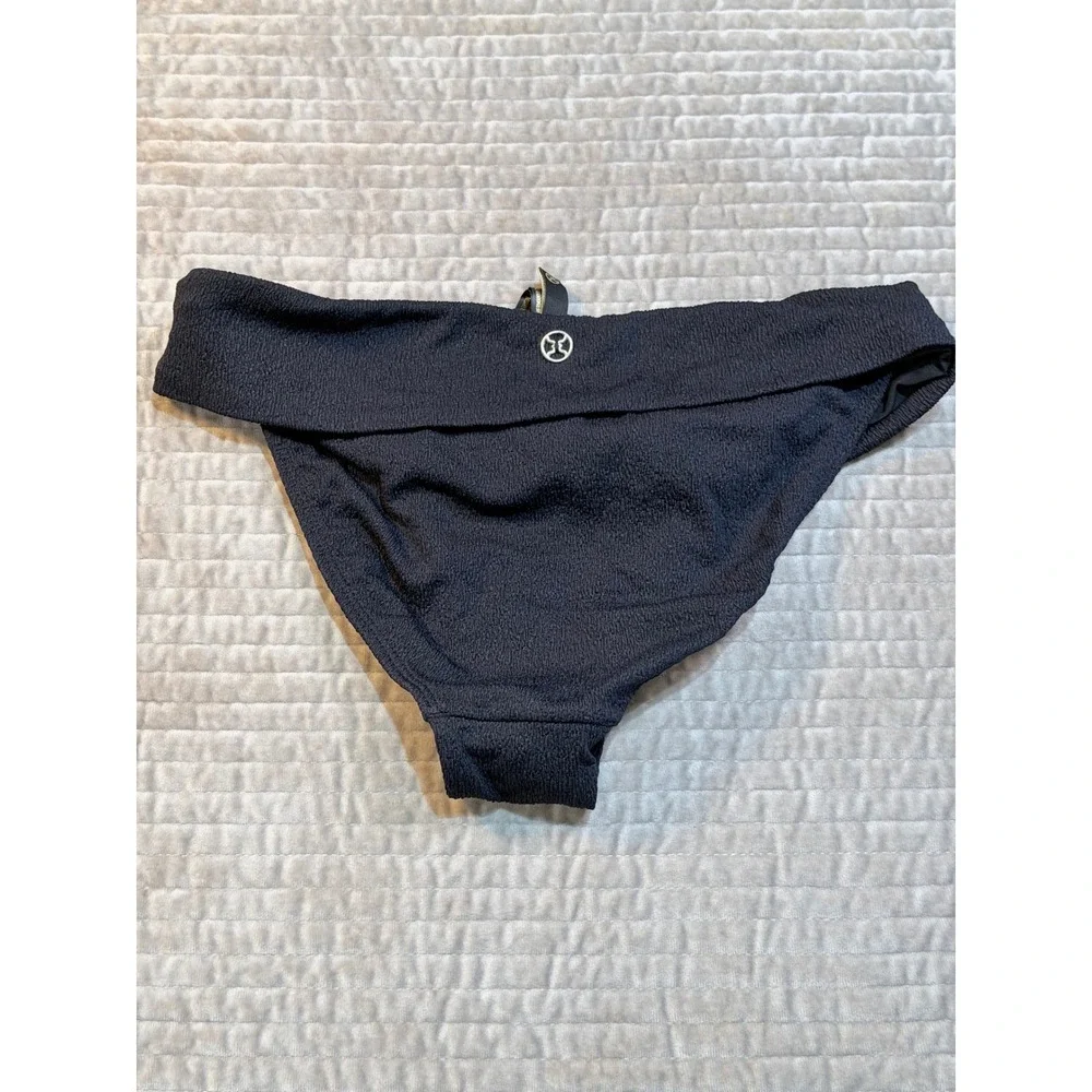 ViX Paula Hermanny Firenze Kori Bikini Bottom Black Silver Size M